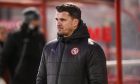 Brora Rangers manager Steven Mackay on the touchline during a match.