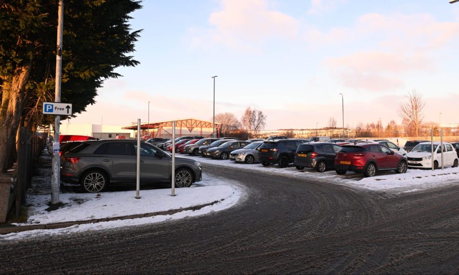 Burn Lane Car Park will see 116 free spaces axed. Image: Darrell Benns/DC Thomson