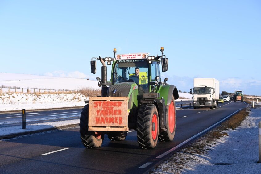 Tractor on its way to Aberdeen