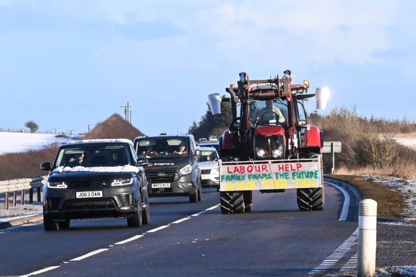 Tractor on its way to Aberdeen