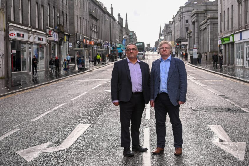 Aberdeen City Council co-leaders Christian Allard and Ian Yuill didn't comment on the union claims. Image: Darrell Benns/DC Thomson