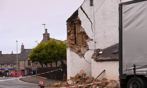 Oldmeldrum lorry crash.