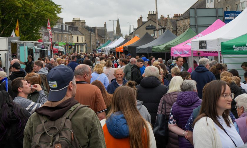 Inverurie Town Centre was packed during last year's event. Image: Market Ethically