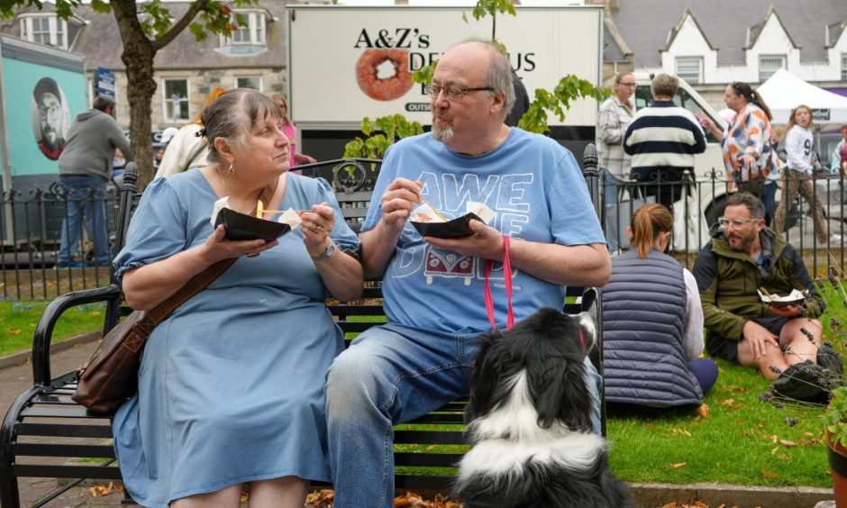 Locals sample some of the food on offer at last year's Taste of Garioch. Image: Market Ethically