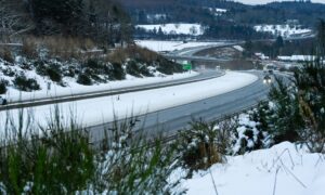 Road conditions on the AWPR at Milltimber. Image: Kenny Elrick/DC Thomson.