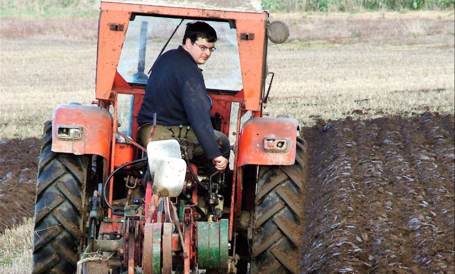 James Daniel in action at a ploughing match.