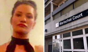 Elizabeth Sweeney is accused of murdering a man at Marischal Court in Aberdeen.