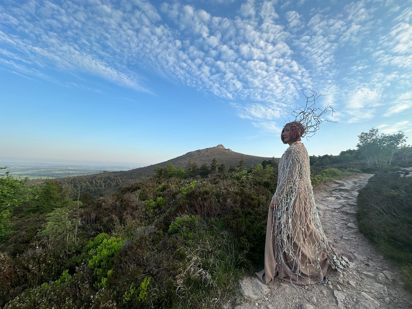 Aberdeenshire musician Fiona Soe Paing pictured at the foot of Bennachie. 