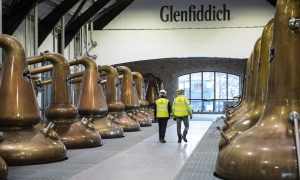 The Glenfiddich Distillery in Dufftown. Image: William Grant