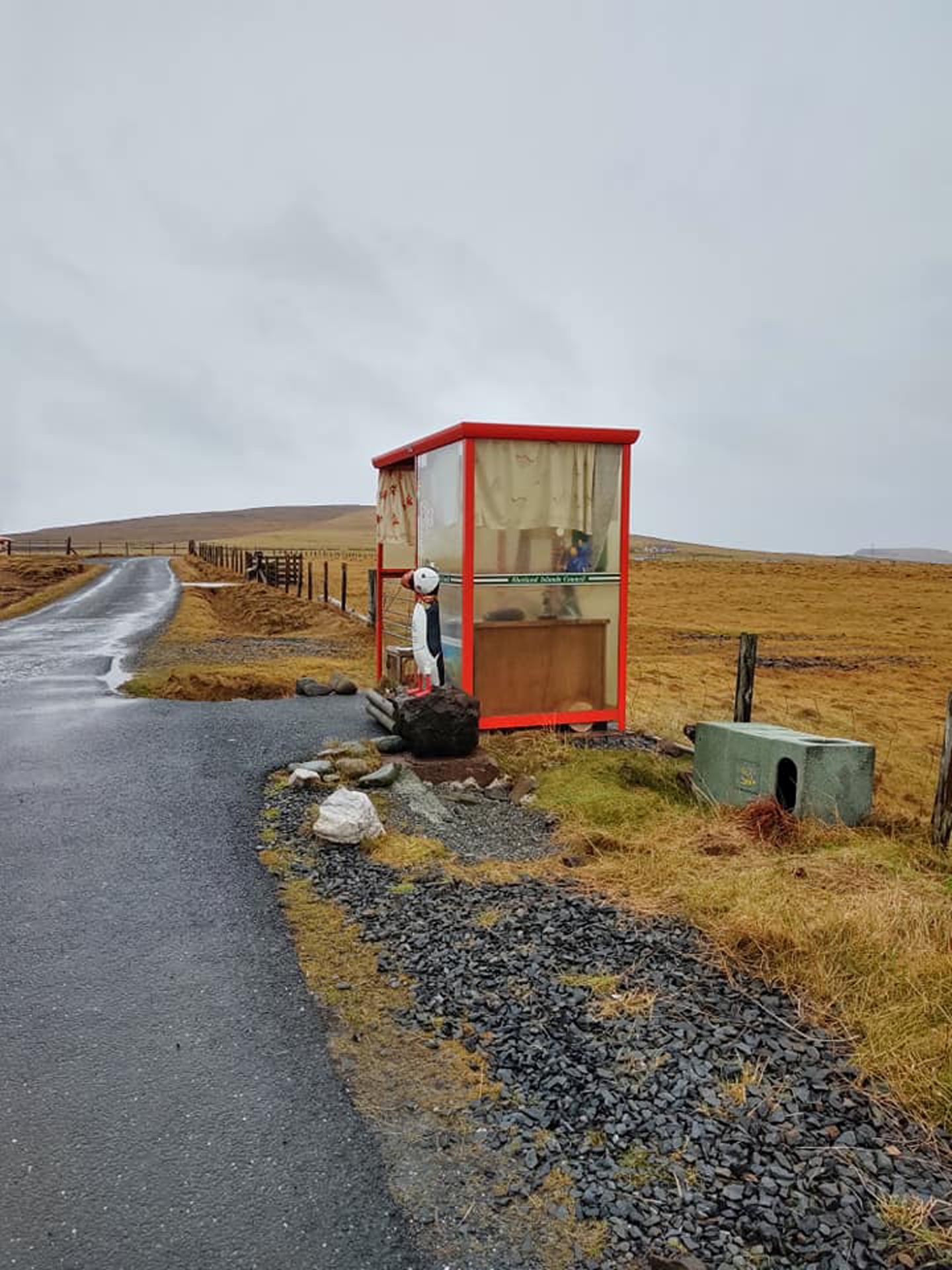 Bobby's Bus Shelter in Unst, Shetland 