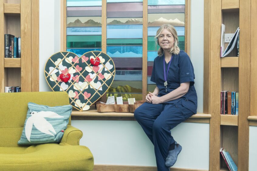 Senior Nurse Gillian McRobie in the Highland Hospice Inverness.