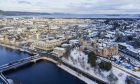 Inverness centre and the River Ness covered in snow earlier this month. Image Jason Hedges/DC Thomson