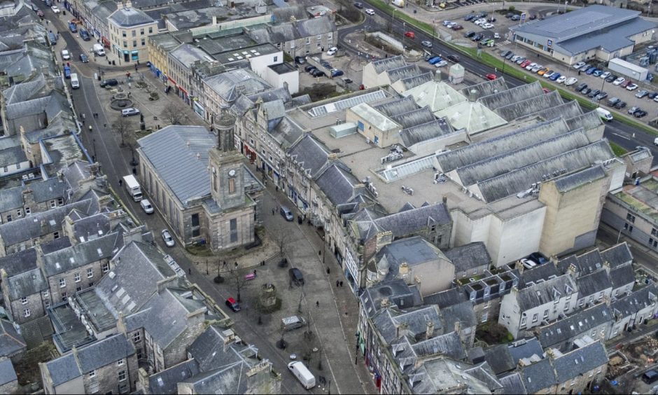 Drone image of St Giles Centre