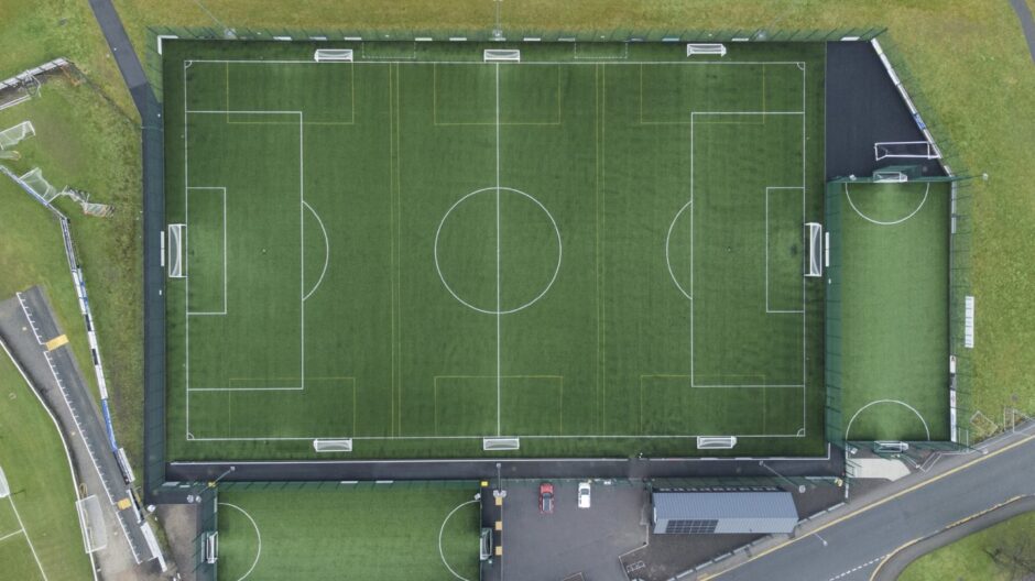 Drone image of Gleaner Arena. 