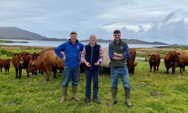 Jack, Shane and Archie Cadzow on Luing.