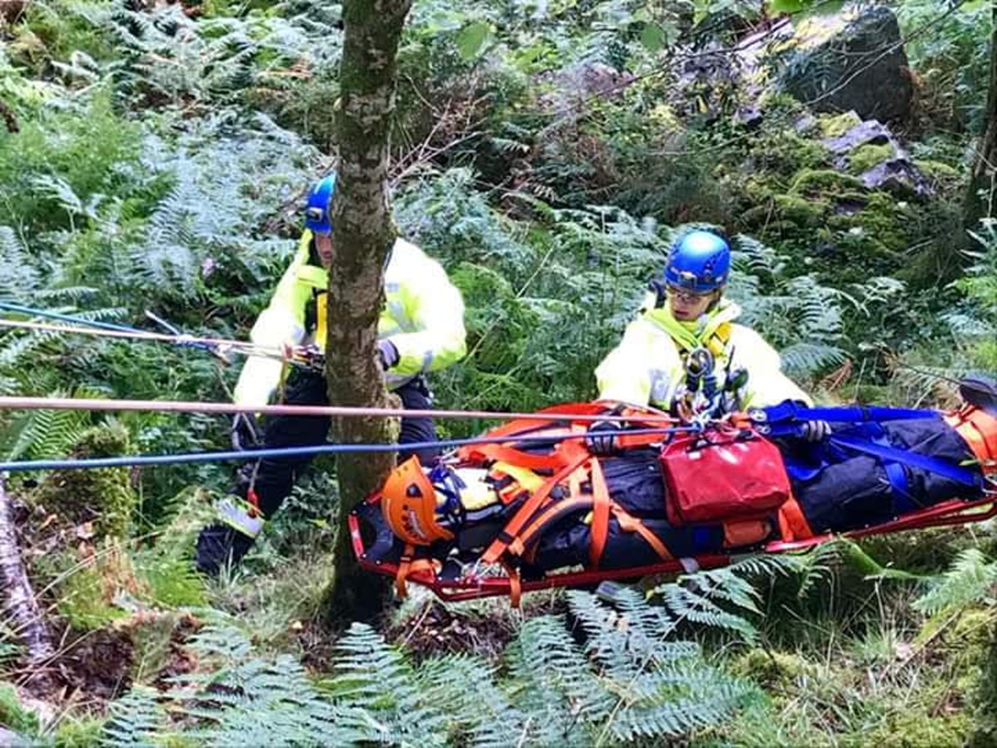 Jim and Sue cliff rescue training 