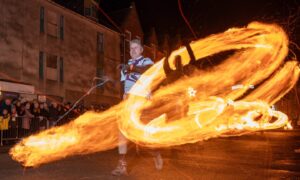 Thousands of locals and visitors enjoyed the Stonehaven Fireballs. Image: Kenny Elrick/DC Thomson