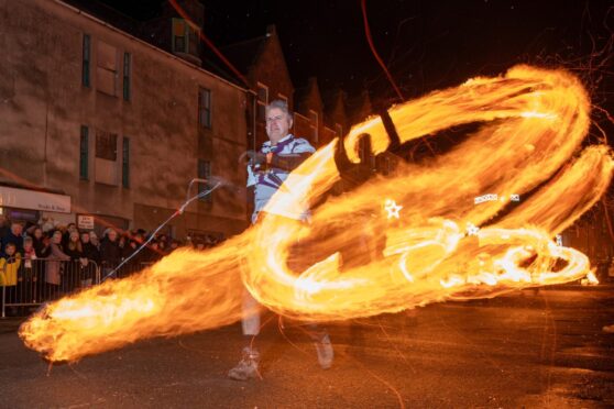 Thousands of locals and visitors enjoyed the Stonehaven Fireballs. Image: Kenny Elrick/DC Thomson