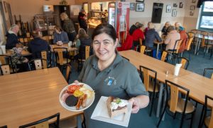 Cafe owner Fiona Forrest at The Market Cafe in Huntly. Image: Kenny Elrick/DC Thomson