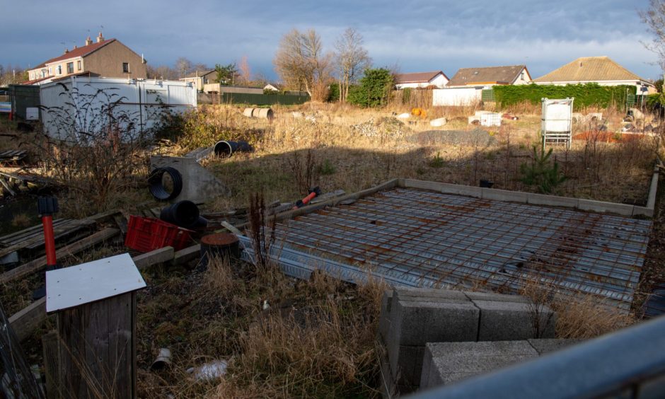 Abandoned Inverurie: The derelict plot of land on Middlemuir Road has become a target for fly tipping. 