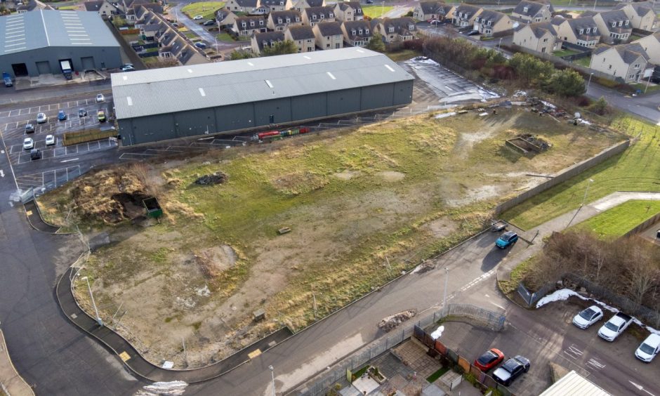 Abandoned Inverurie: The vacant spot at Highclere Business Park.