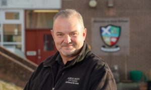 Colin Morrice is the janitor at Dyce Primary School. Image: Kenny Elrick/DC Thomson