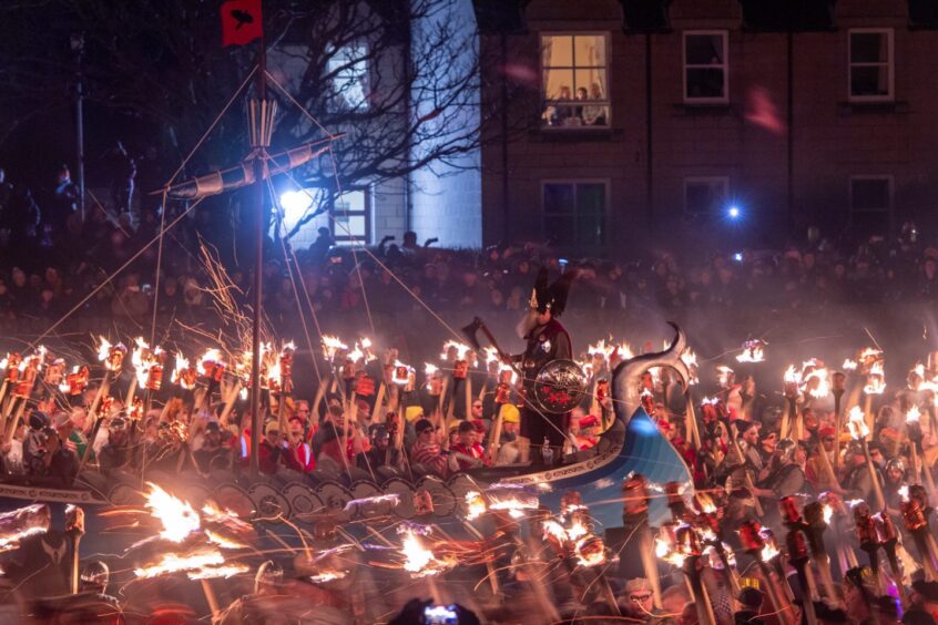 the Up Helly Aa festival in lerwick shetland