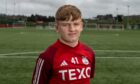 Aberdeen FC midfielder Alfie Stewart poses for a picture aat the club's training complex.