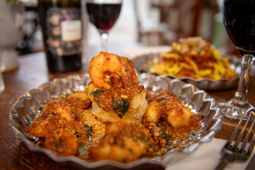 Close up image of food dishes at Cafe Harmony.