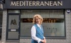 Jeanette Forbes photographed outside the new Mediterranean restaurant on Thistle Stree, Aberdeen.