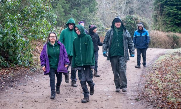 Walking the grounds at the Ballogie site.
Image: Kath Flannery/DC Thomson