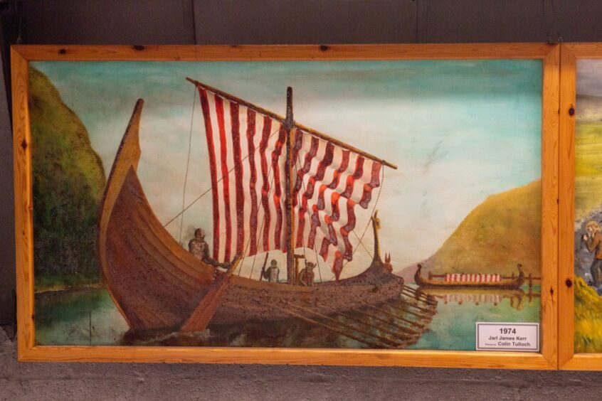 Up Helly Aa Galley painting.