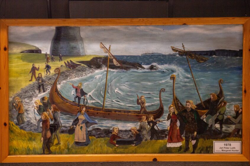 Up Helly Aa Galley painting.