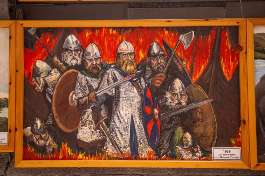 Up Helly Aa Galley painting.