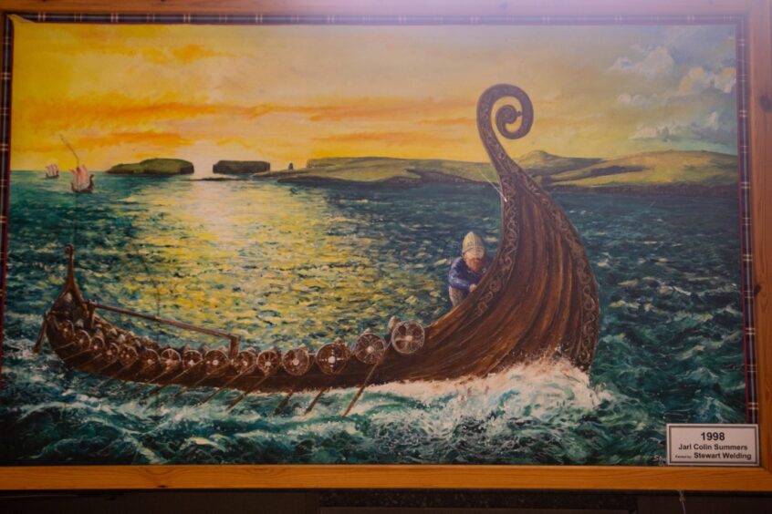 Up Helly Aa Galley painting.