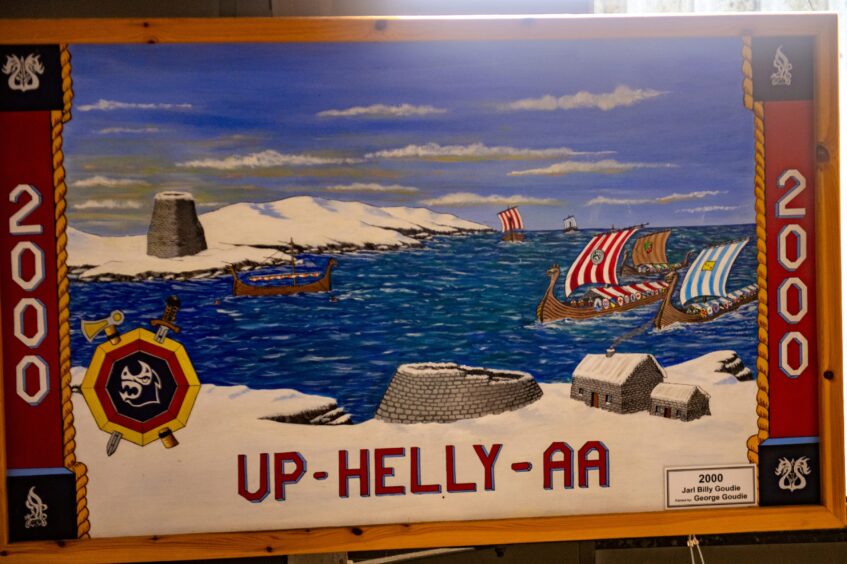 Up Helly Aa Galley painting.