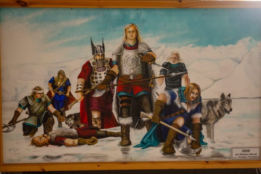 Up Helly Aa Galley painting.