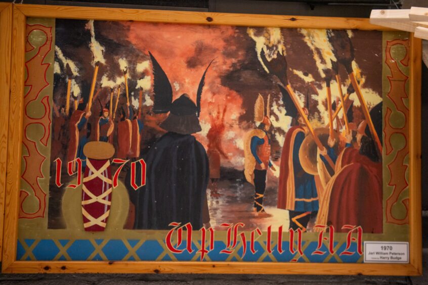 Up Helly Aa Galley painting.