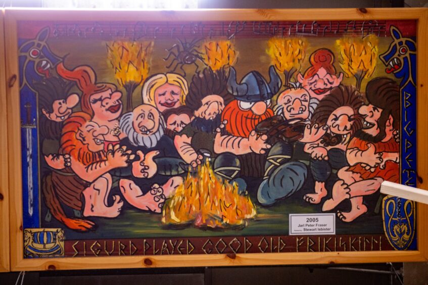 Up Helly Aa Galley painting.