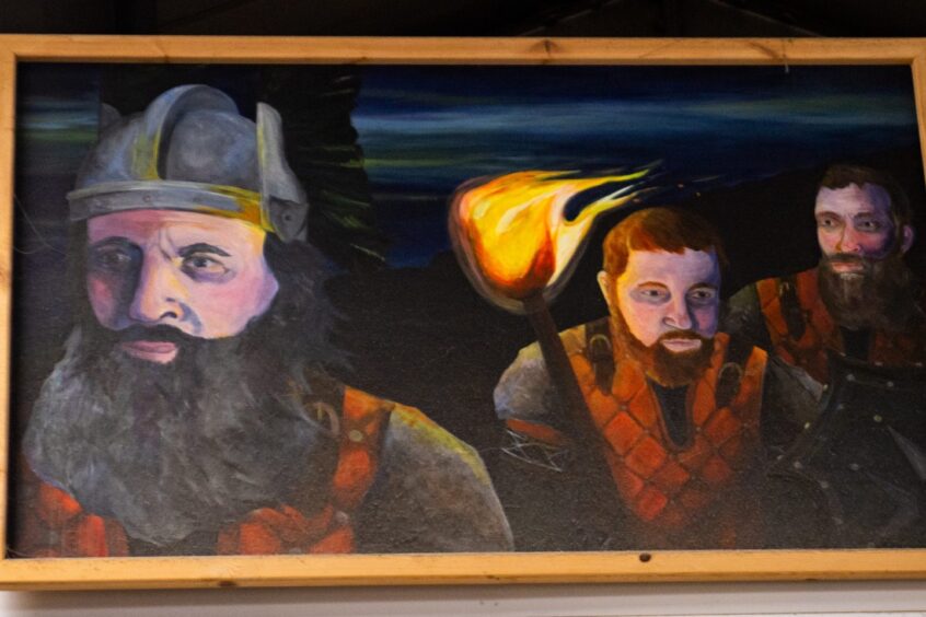 Up Helly Aa Galley painting.