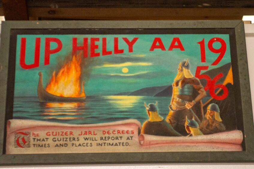 Up Helly Aa Galley painting.