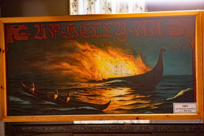 Up Helly Aa Galley painting.