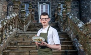 19-year-old chef de partie at Meldrum House, Luke Wraight. Image: Kath Flannery/DC Thomson