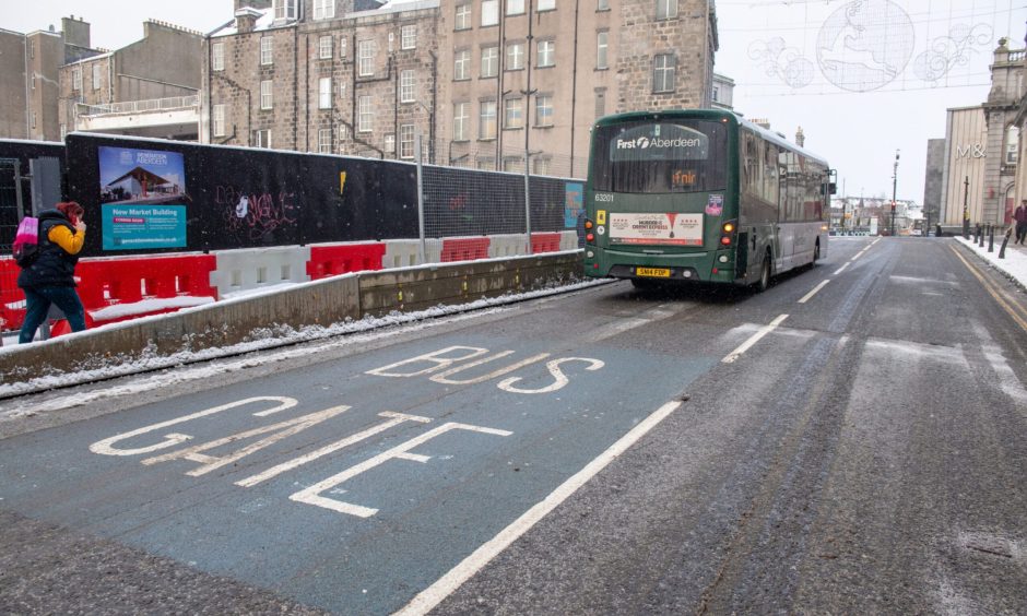 Council officers said they have "no concern" over a potential legal challenge from traders regarding the bus gates. Image: Kami Thomson/DC Thomson