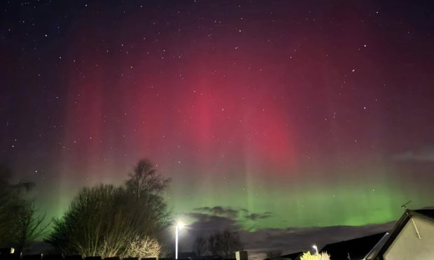 Did you see the Northern Lights last night? Laura Masson took this photo in Ellon, Aberdeenshire. Image: Laura Masson