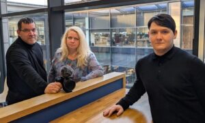 The Press and Journal's Ross Hempseed meets Hungarian reporter Krisztina and freelance videographer Peter in our Marischal Square offices.