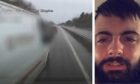 To go with story by Ewan Cameron. Dashcam footage of Paul Jessiman road rage incident on the A90 Picture shows; Dashcam footage of Paul Jessiman road rage incident on the A90. n/a. Supplied by Crown Office/Facebook Date; Unknown