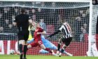 St Mirren's Mikael Mandron scores to make it 2-0 against Aberdeen at Pittodrie. Image: SNS