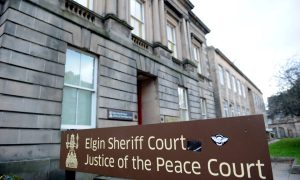 Elgin Sheriff Court sign