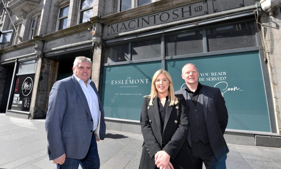 Allan Henderson, Jillian Miller and Alan Aitken of McGinty's at the venue. Image: Kami Thomson/ DC Thomson